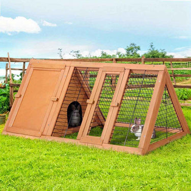 i.Pet Rabbit Hutch Chicken Coop Run Wooden Cage Guinea Pig House Outdoor cage